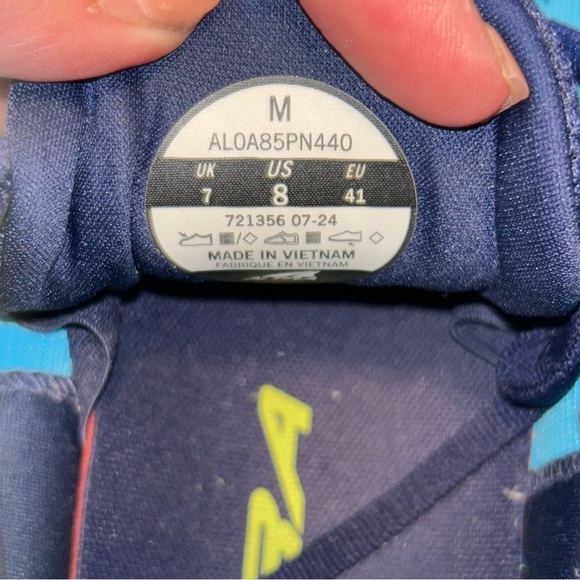 Altra Blue and Neon Green Athletic Shoes - Picture 8 of 8